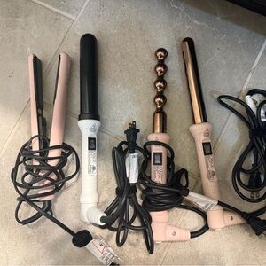 Lange Pink and White Hair Styling Set